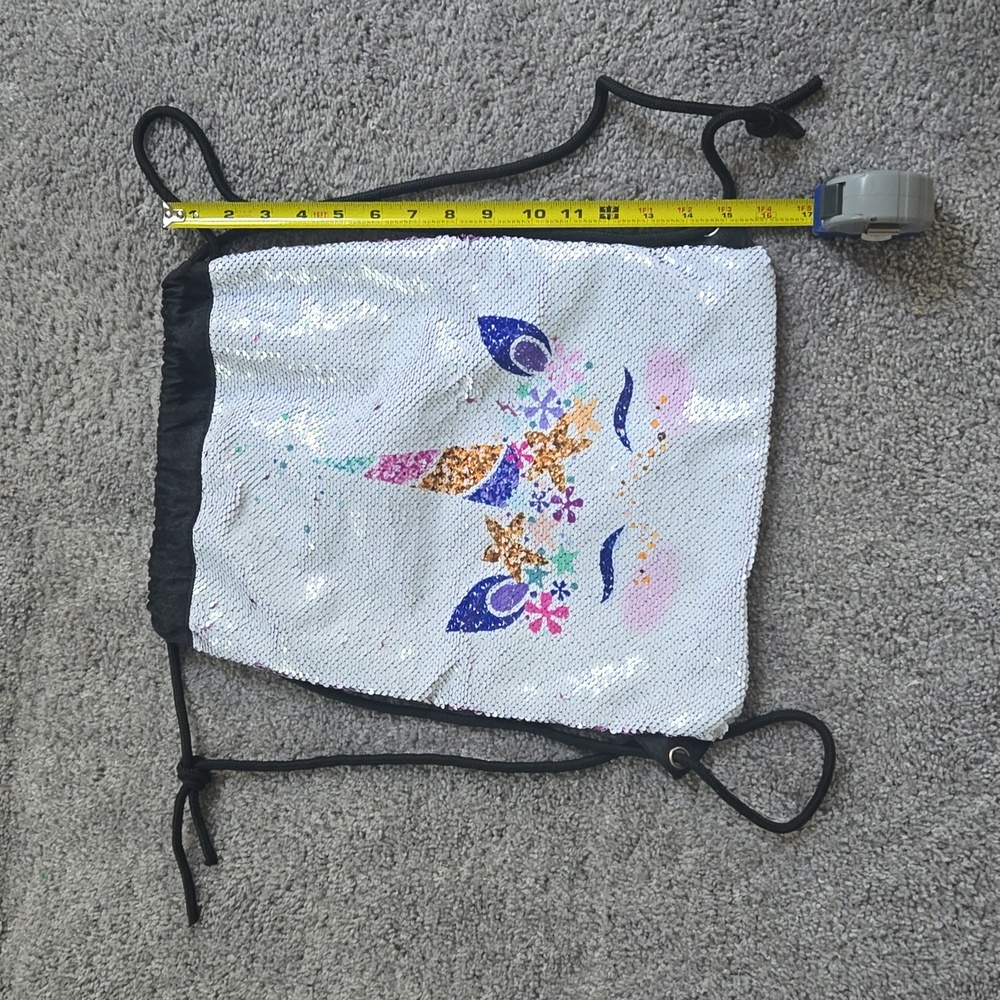 Unicorn Sequin Drawstring Backpack - Picture 2 of 4